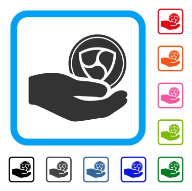 Nem bağış el simgesi çerçeveli