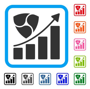 Nem büyüme grafik simge çerçeveli