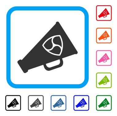 Nem megafon simgesi çerçeveli