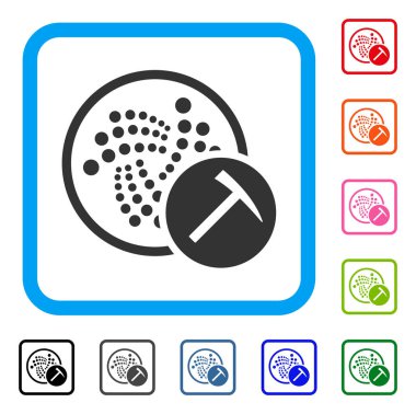 Iota incelemesi çekiç simgesi çerçeveli