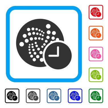 Iota kredi saat simgesi çerçeveli