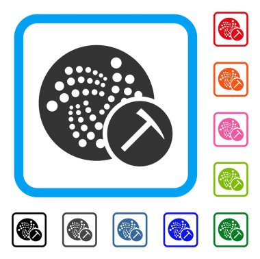 Iota incelemesi çekiç simgesi çerçeveli