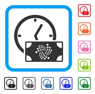 Iota banknot kredi saat simgesi çerçeveli