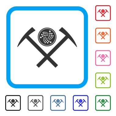 Iota para incelemesi çekiç simgesi çerçeveli