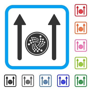 Iota para gönder okları simge çerçeveli