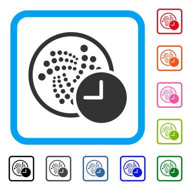 Iota kredi saat simgesi çerçeveli