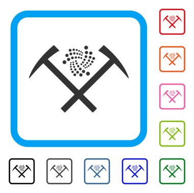 Iota incelemesi çekiç simgesi çerçeveli