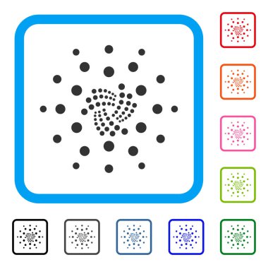 Iota Parlatıcı ışınları simgesi çerçeveli