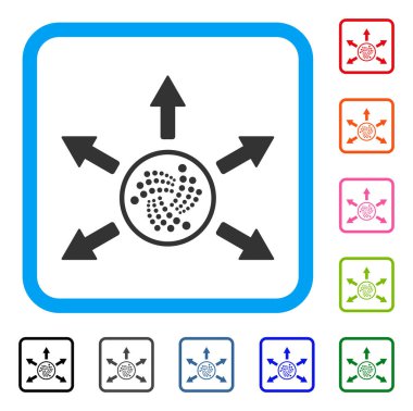 Iota harcamak okları çerçeveli simgesi