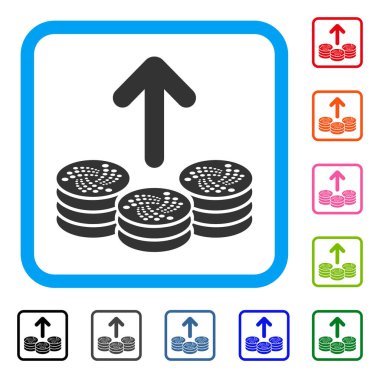 Iota paralar çerçeveli simgesi harcamak