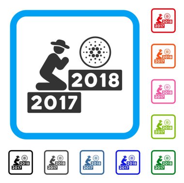 Kişi dua Cardano 2018 simgesi çerçeveli