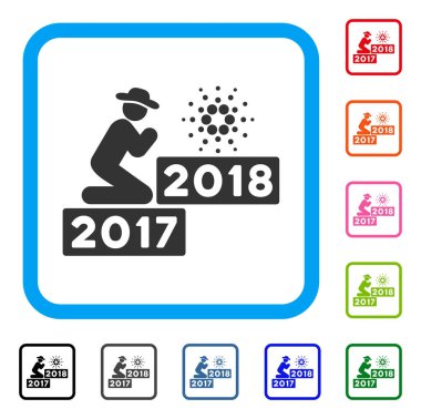 Kişi dua Cardano 2018 simgesi çerçeveli