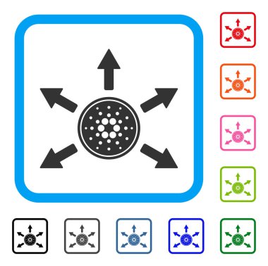 Cardano sikke dağıtım okları simge çerçeveli