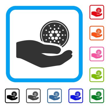 Cardano para teklif el simgesi çerçeveli