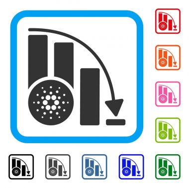 Cardano aşağı grafik simge çerçeveli