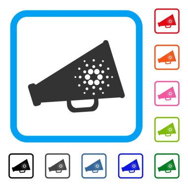 Cardano megafon simgesi çerçeveli