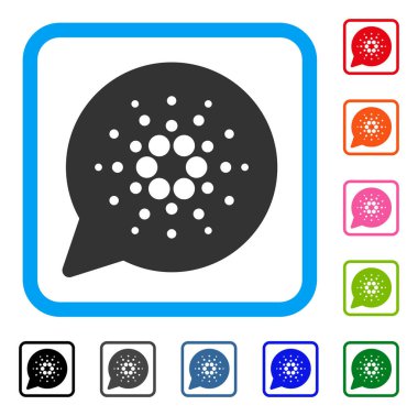 Cardano mesaj bulut simgesi çerçeveli