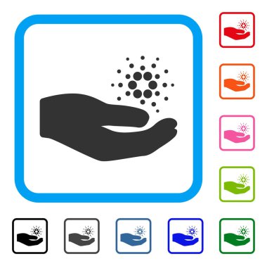 Cardano maaş el simgesi çerçeveli