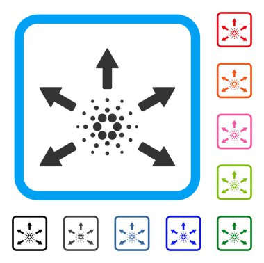 Cardano harcamak okları çerçeveli simgesi