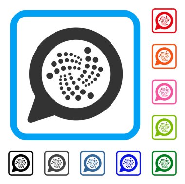 Iota mesaj bulut simgesi çerçeveli