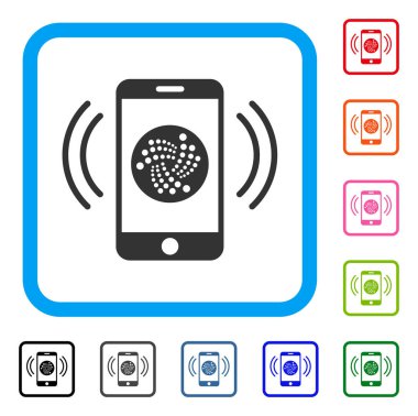 Iota mobil bankacılık simgesi çerçeveli