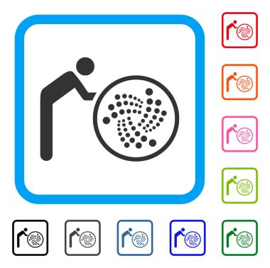 Iota haddeleme kişi simgesi çerçeveli