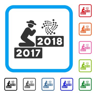 Kişi dua Iota 2018 simgesi çerçeveli