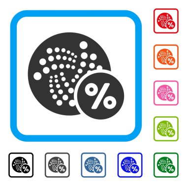 Iota yüzde simgesi çerçeveli
