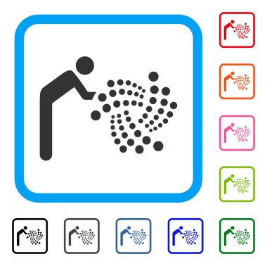 Iota haddeleme kişi simgesi çerçeveli