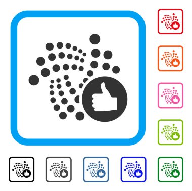 Iota yukarı simgesi çerçeveli