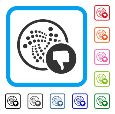 Iota başparmak aşağı çerçeveli simgesi