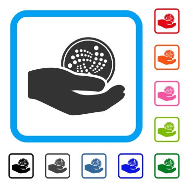 Iota para bağış el simgesi çerçeveli