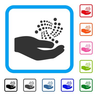 Iota maaş el simgesi çerçeveli