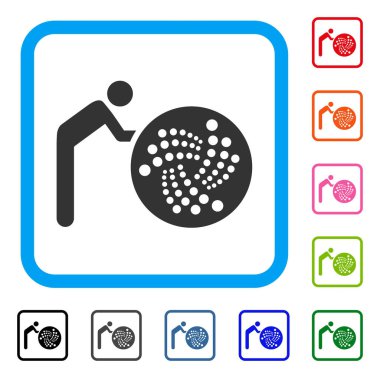 Iota haddeleme kişi simgesi çerçeveli