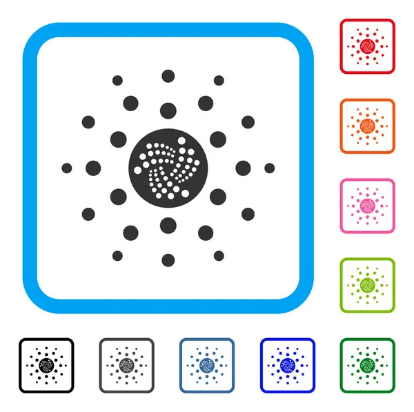 Iota Shine Dots Icono enmarcado — Archivo Imágenes Vectoriales