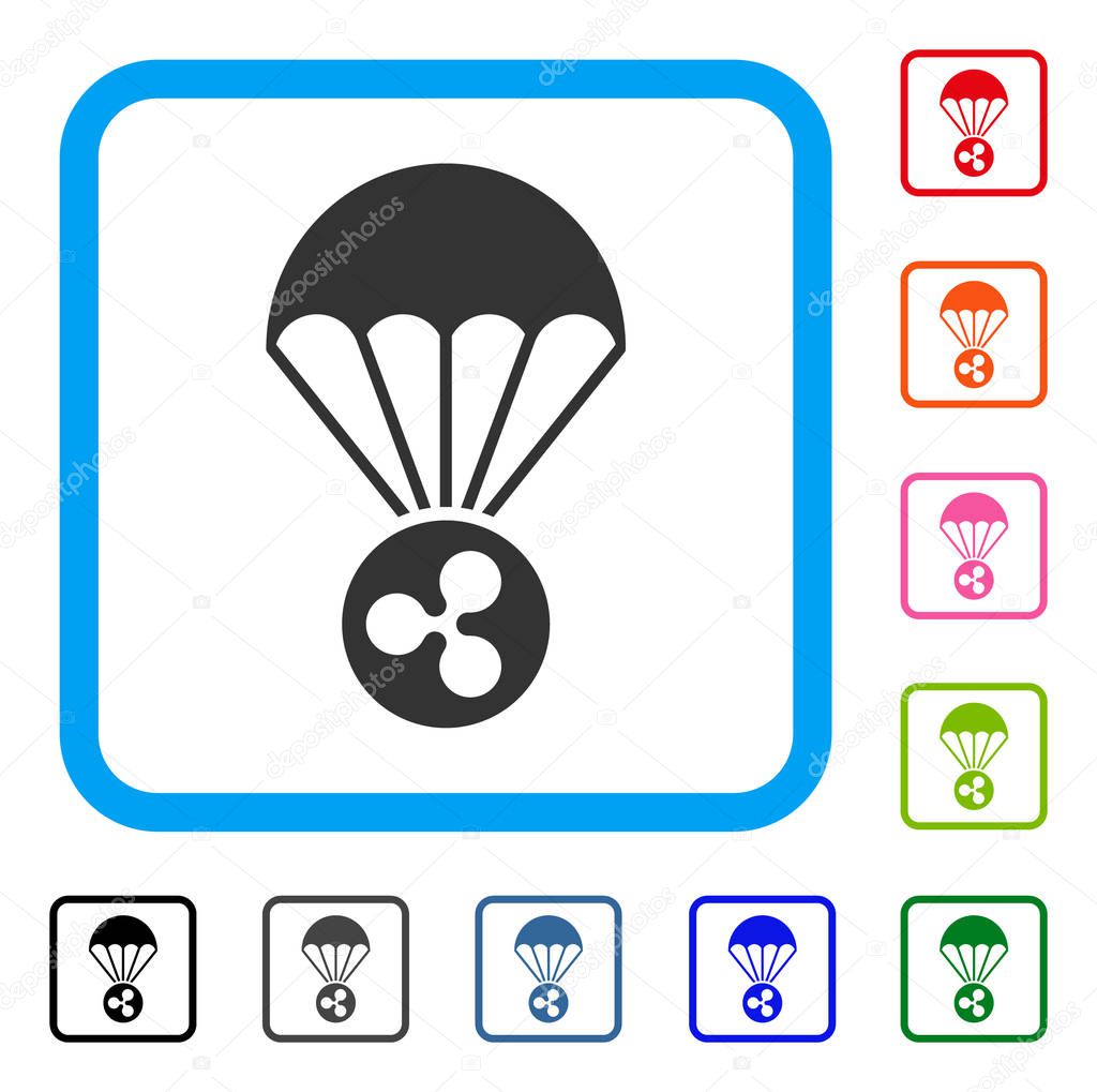 Ripple Parachute Framed Icon