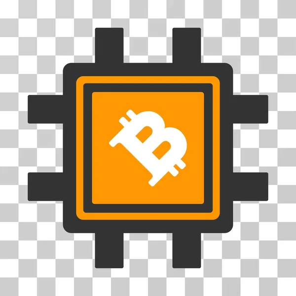 Bitcoin mineração piscina vetor ícone —  Vetores de Stock