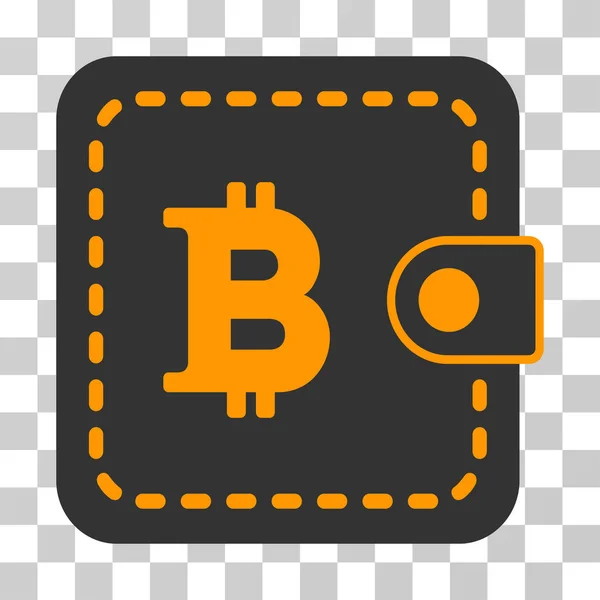 Bitcoin cartera vector icono — Vector de stock