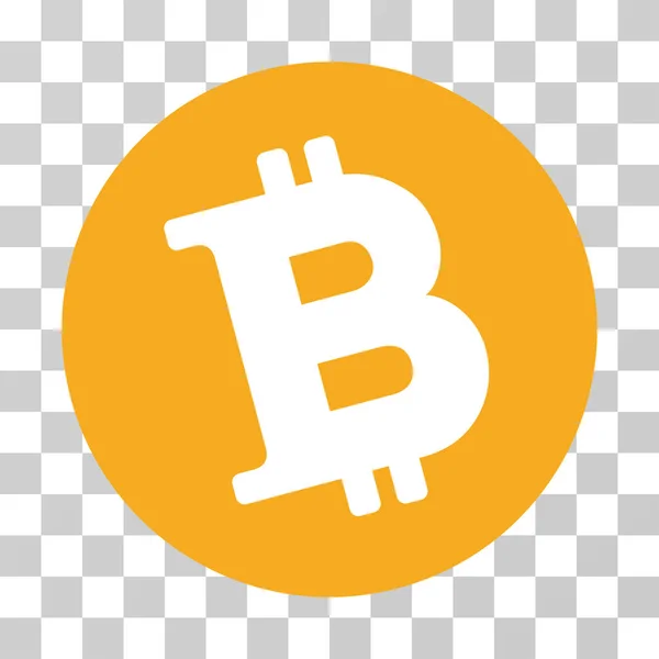 Ícone de vetor de moeda Bitcoin — Vetor de Stock