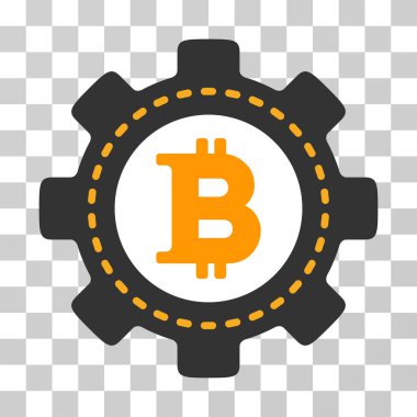 Bitcoin seçenekleri dişli vektör simgesi