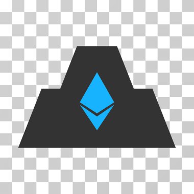 Ethereum kristal Kalesi vektör simgesi