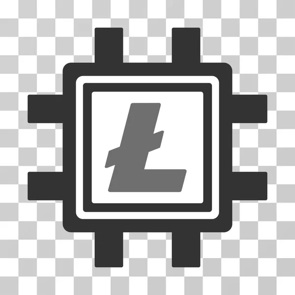 Litecoin 광산 풀 벡터 아이콘 — 스톡 벡터