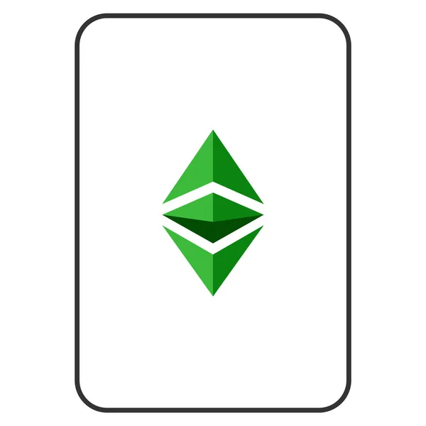 Ethereum Crystal hrací karta — Stock fotografie
