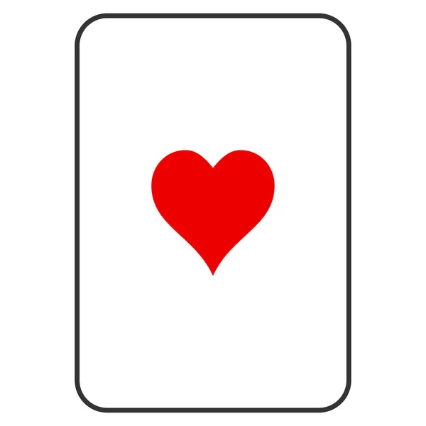 Καρδιές κάρτας κοστούμι παίζοντας — Φωτογραφία Αρχείου