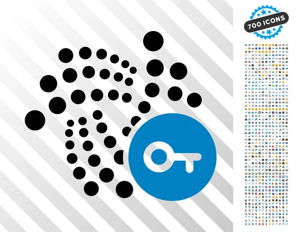 Iota Key Icono plano con bonificación — Archivo Imágenes Vectoriales