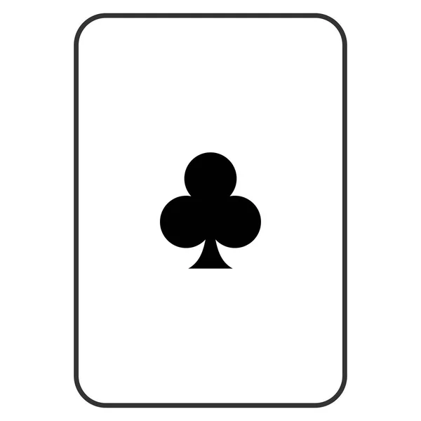 Clubs Suit Playing Card — Stock Vector