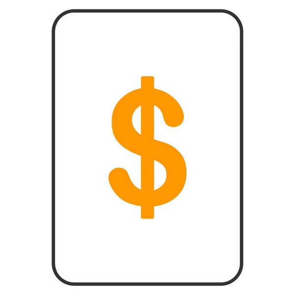 Dolaru hrací karta — Stockový vektor