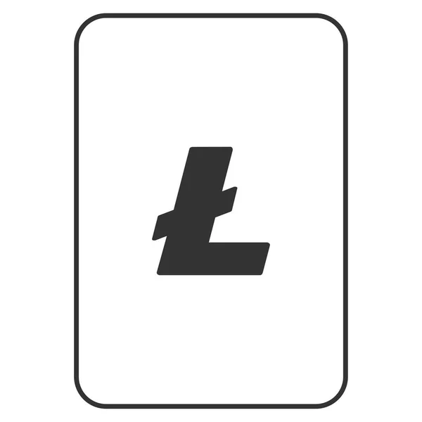 Carte à jouer Litecoin — Image vectorielle