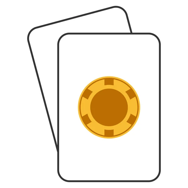 Cartas de jogo de fichas de casino — Vetor de Stock