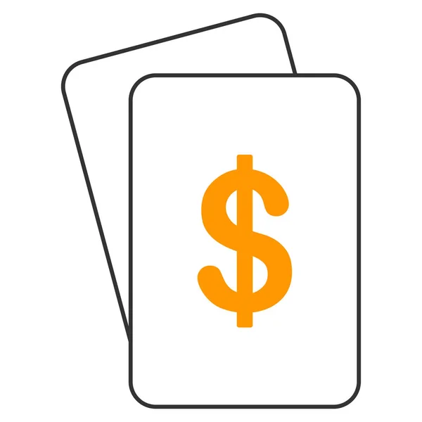 Dollar-Spielkarten — Stockvektor